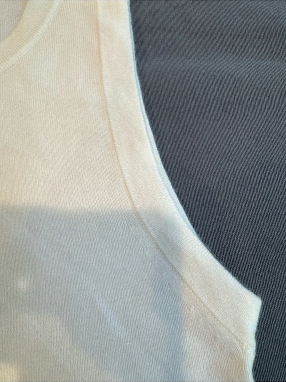 Zara Women's Winter White Sweater Tank | Sleeveless Knit Top | Size Medium